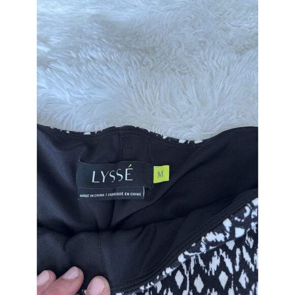 Lysse women's sz. M blk & white design bottom zipper pants. Pretty, comfortable - Picture 6 of 16